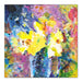 Canvas Print with flowers. Painting of bright yellow flowers made into a canvas print. Floral painting by Judi Glover called happy flowers which shows yellow Daffodils in bloom. Available as a Stretched Canvas Print and framed canvas print for wall art at Judy Glover Art. 