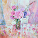 Greeting card with peonies by judi glover art. The arty card is by UK artist judi glover and measures 250mm x 250mm