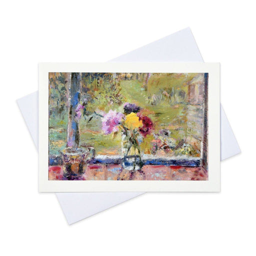 Roses card available at Judi Glover Art. Each art greeting card is from a painting of freshly gathered roses. The floral greeting card measures 7 x 5 inches
