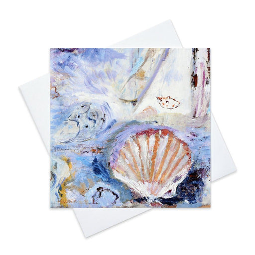 Fine Art Greeting Card made from original art painting of shells from Judi Glover Art