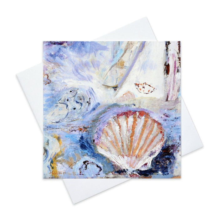 Fine Art Greeting Card made from original art painting of shells from Judi Glover Art