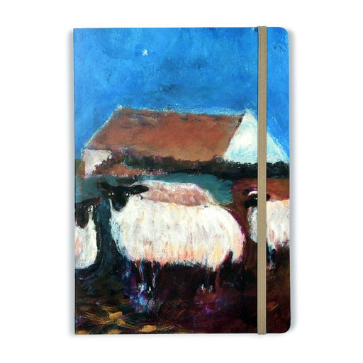 A cute notebook with a cover made from a painting of sheep by Judi Glover Art. Each A5 notebook is made in the UK with 120 lined pages and an elastic enclosure