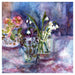 Flower wall art available at www.judigloverart.com. Each flower wall art print shows forget me nots, snowdrops and hellebores. The forget me not prints are available in 30cm x 30cm, 40cm x 40cm or 50cm x 50cm