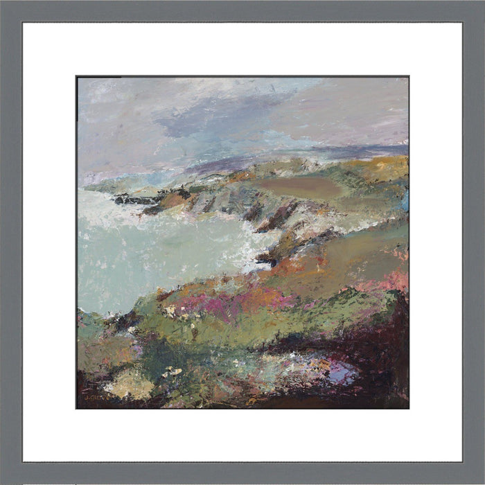 Fine Art Print from original painting of a coastal view of Porthgain, near St Davids in Wales. Coastal prints from original artwork available at Judi Glover Art. Original Painting by Judi Glover. Used for Wall Art. 