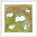Rabbit Prints at www.judigloverart.com. Each bunny print can be framed in grey, light grey or dark grey. The rabbit prints show white rabbits in a green field and make perfect child's wall art for a bedroom or nursery