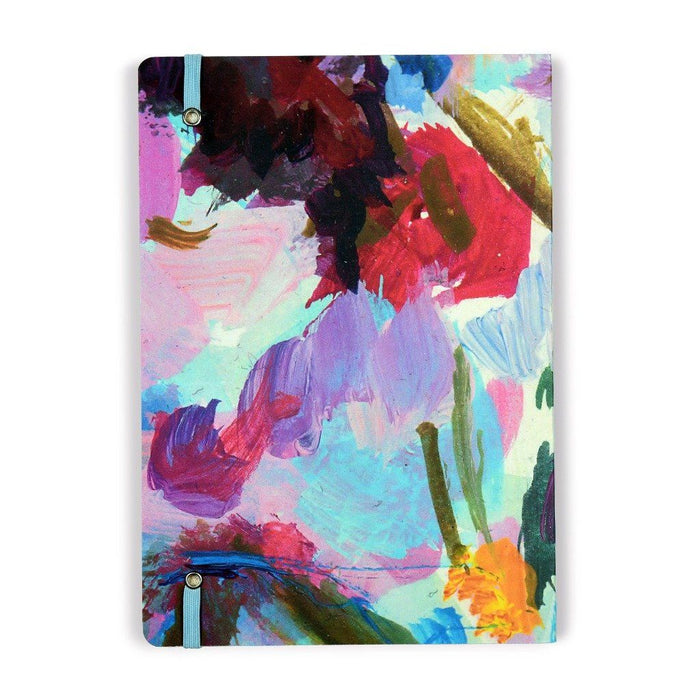 A5 notebook with a cover of wildflowers. This pretty notebook is available at Judi Glover Art and has 120 pages of lined paper